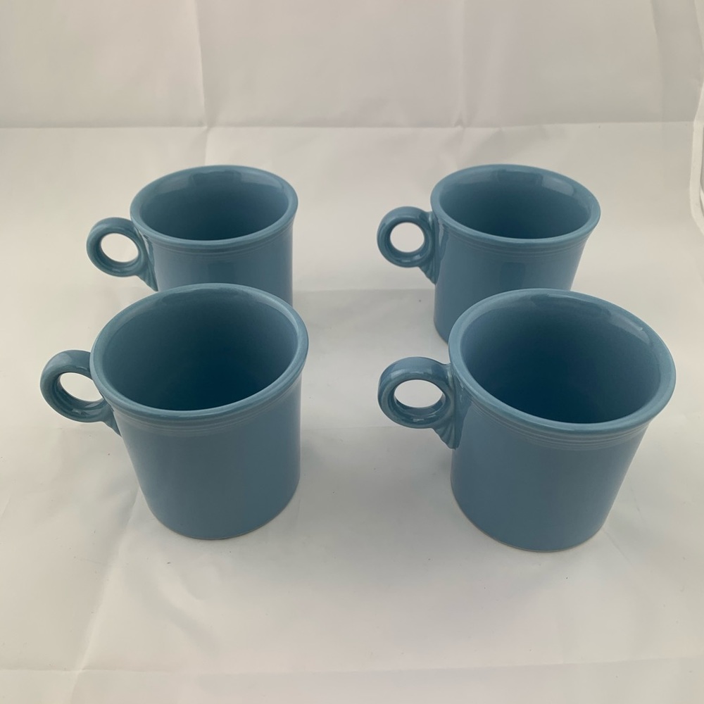 Set of 4 Fiesta Periwinkle Coffee Mugs Retired